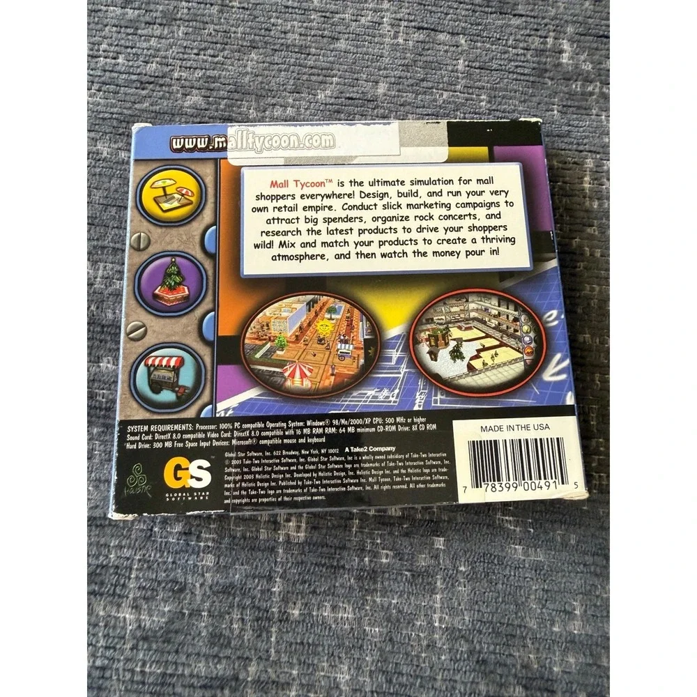 Star Mall Tycoon PC CD-ROM Retro Simulation Game